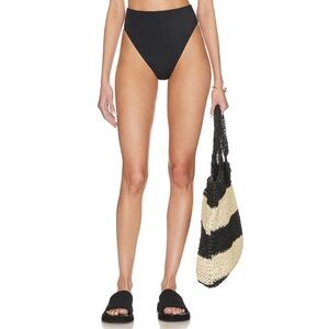 Cleobella Alice Bikini Bottom High Waist in Black Size Large NWT